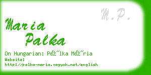 maria palka business card